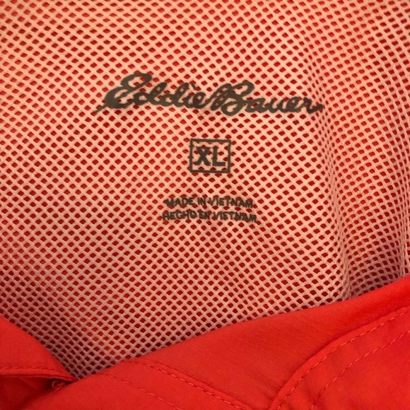 Eddie Bauer Men's Button-up Shirt Orange Size XL - Picture 7 of 8
